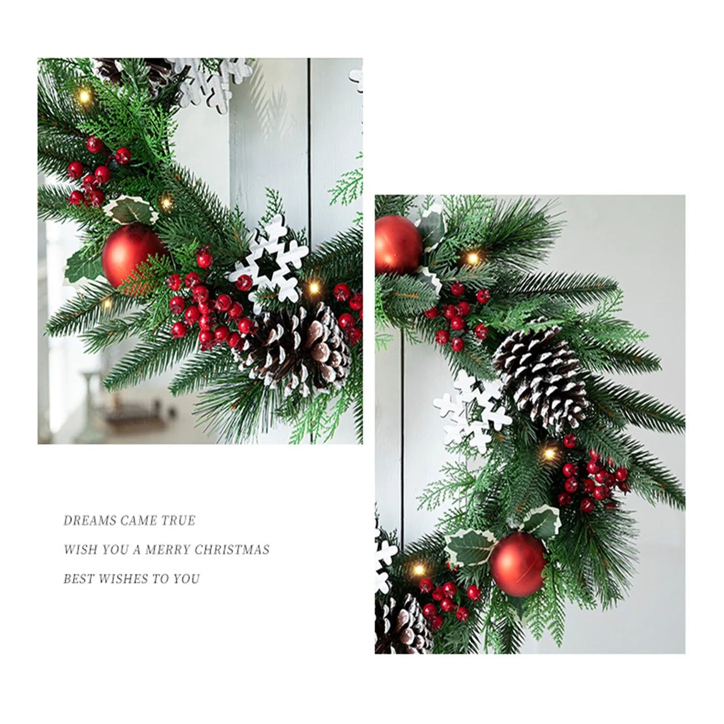 Artificial Christmas Wreath Door Hanging Decor